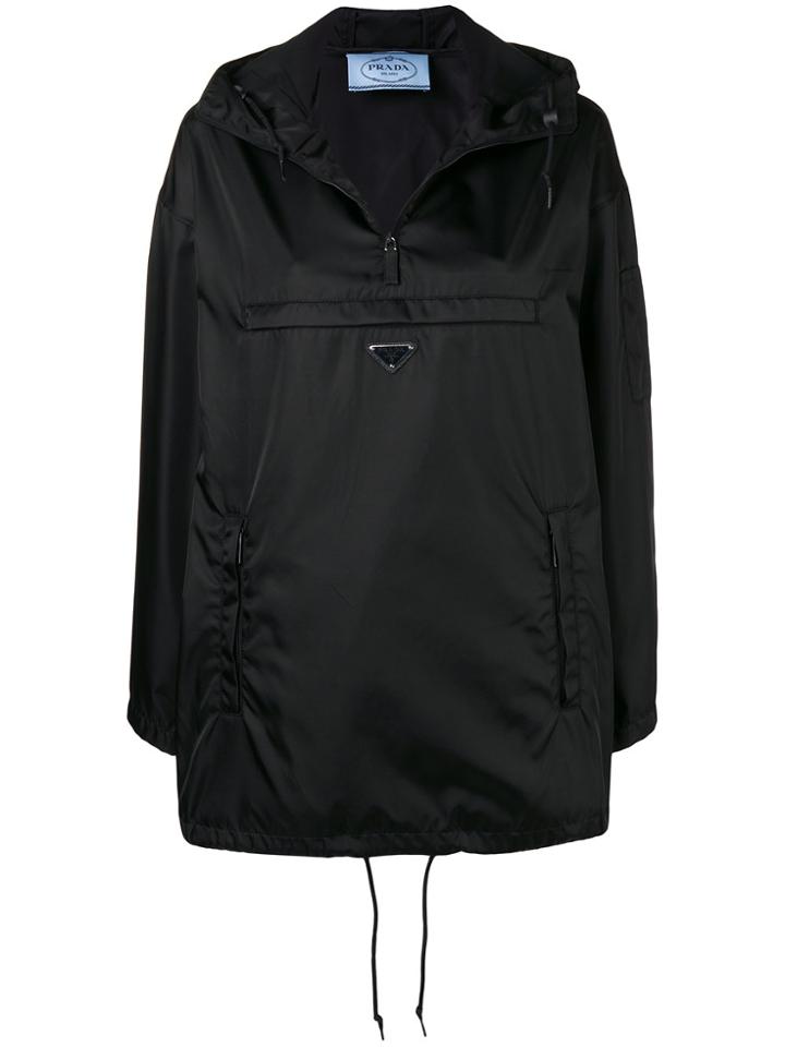 Prada Hooded Raincoat - Black