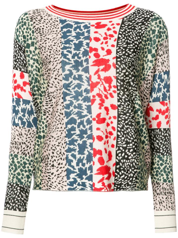 Sonia Rykiel Animal Pattern Sweatshirt, Women's, Size: Medium, Silk/cashmere/wool