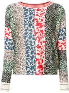 Sonia Rykiel Animal Pattern Sweatshirt, Women's, Size: Medium, Silk/cashmere/wool