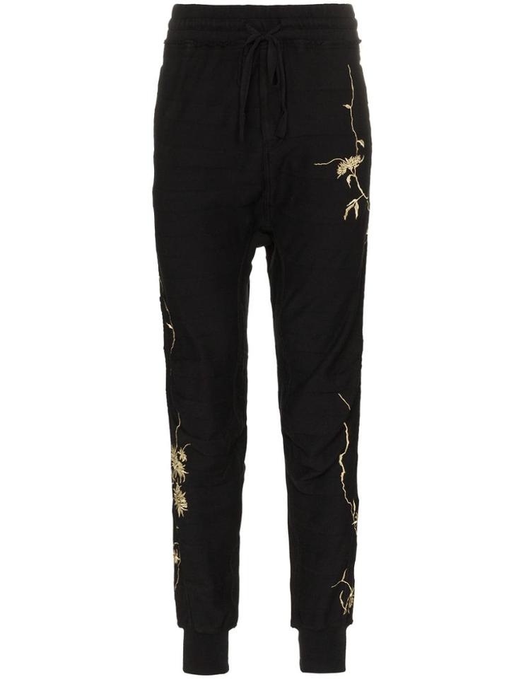 Haider Ackermann Embroidered Track Pants - Black