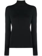 Prada Stretch Knit Turtleneck Sweater - Black