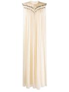 Chloé Sleeveless Pleated Maxi Dress - Neutrals