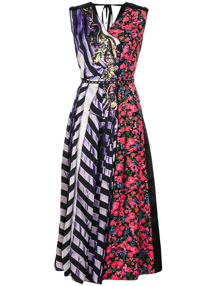 Marc Jacobs Striped Floral Summer Dress - Purple