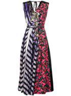 Marc Jacobs Striped Floral Summer Dress - Purple