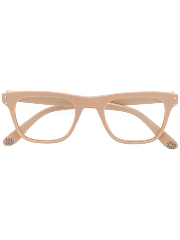 Gucci Eyewear Classic Mass-shape Glasses - Neutrals