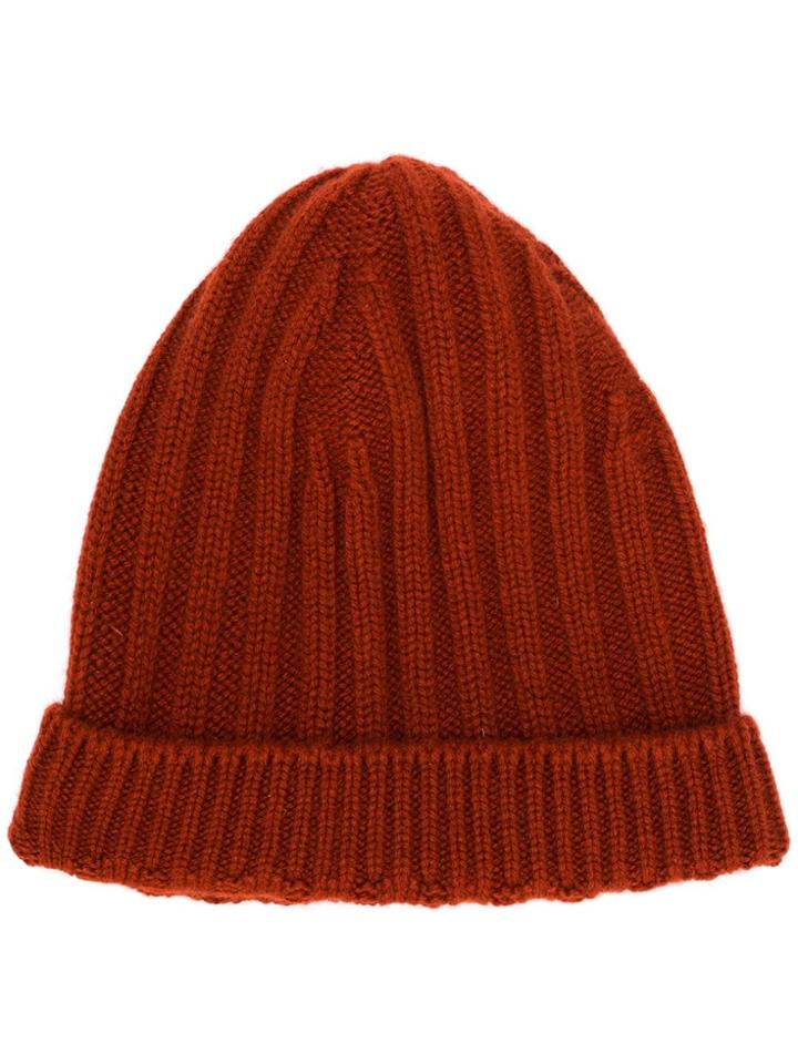 Holland & Holland Cashmere Knited Beanie - Red