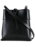 Kara Plain Shoulder Bag, Women's, Black, Calf Leather