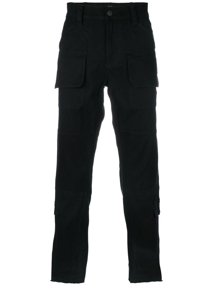 Hudson Relaxed Cargo Trousers - Black