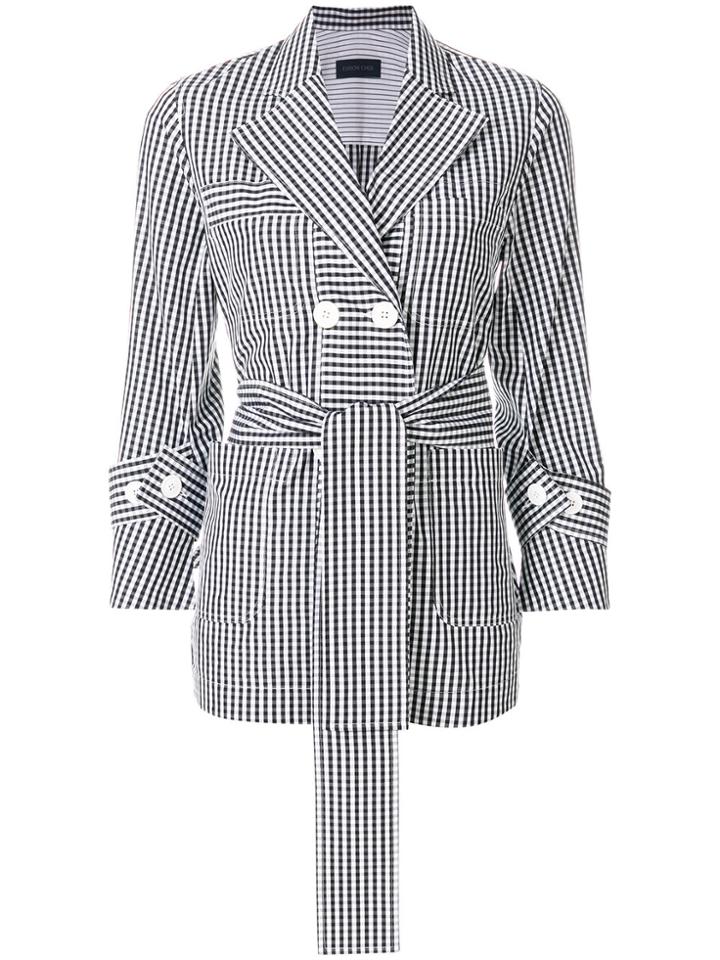Eudon Choi Gingham Pattern Double-breasted Jacket - Black