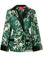 F.r.s For Restless Sleepers Floral Belted Jacket - Green