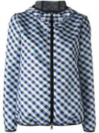 Moncler Hooded Raincoat, Women's, Size: 4, Blue, Polyamide/polyester