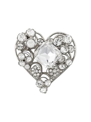 Sonia Rykiel Pre-owned Trembleuse Heart Brooch - Silver