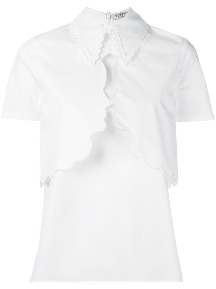 Vivetta Layered T-shirt, Women's, Size: 42, White, Cotton