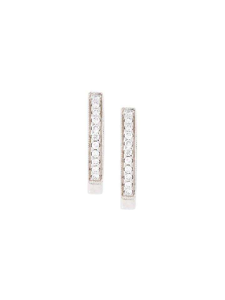 Wouters & Hendrix Gold Diamond Hoop Earrings, Women's, Metallic