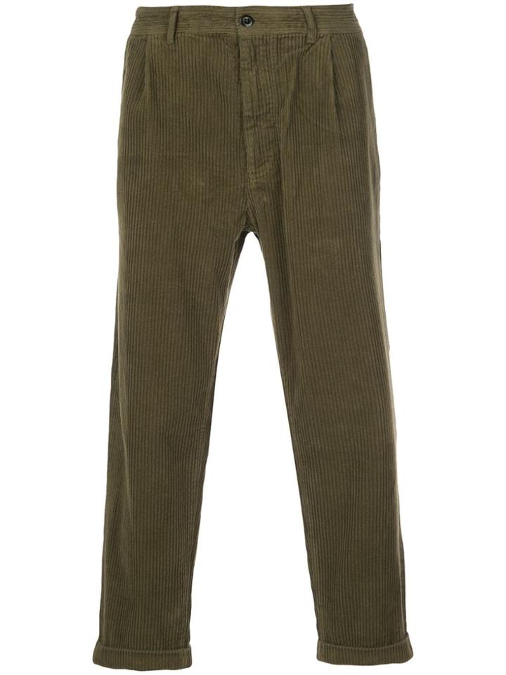 Alex Mill Ribbed Tapered Trousers - Green