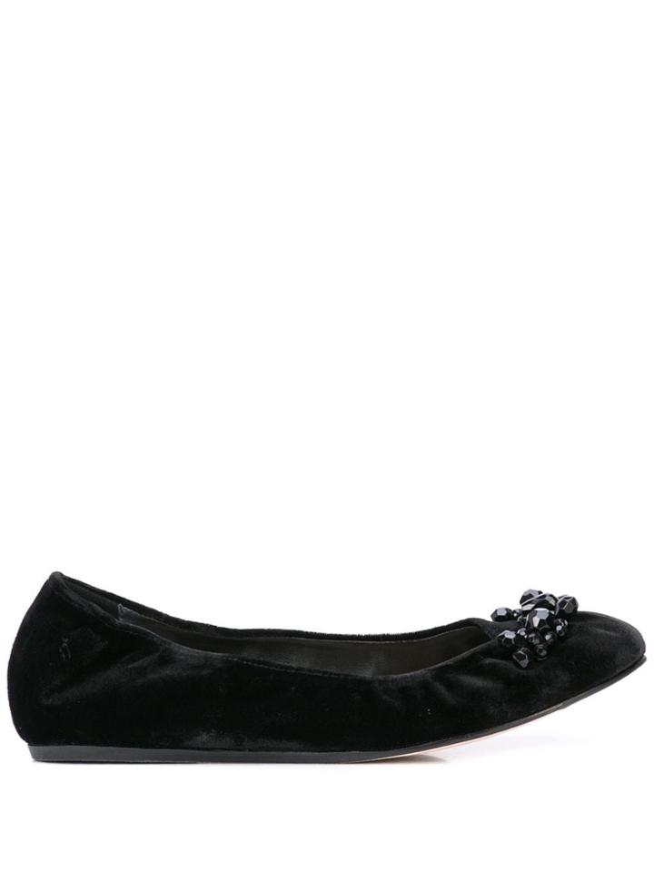 Simone Rocha Embellished Ballerinas - Black