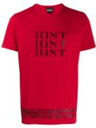 Just Cavalli Logo Print Crew Neck T-shirt - Red