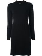 Twin-set Light Frill Neck Dress, Women's, Size: Small, Black, Polyester/viscose