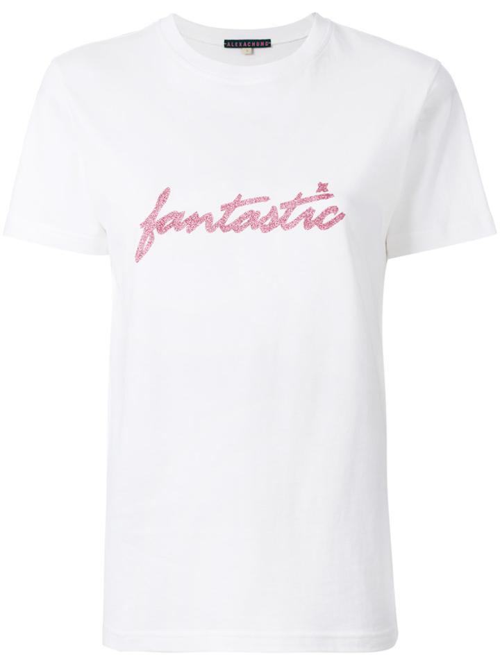 Alexa Chung Fantastic Slogan T-shirt - White