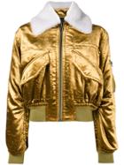 Haider Ackermann Metallic Cropped Bomber Jacket - Yellow & Orange