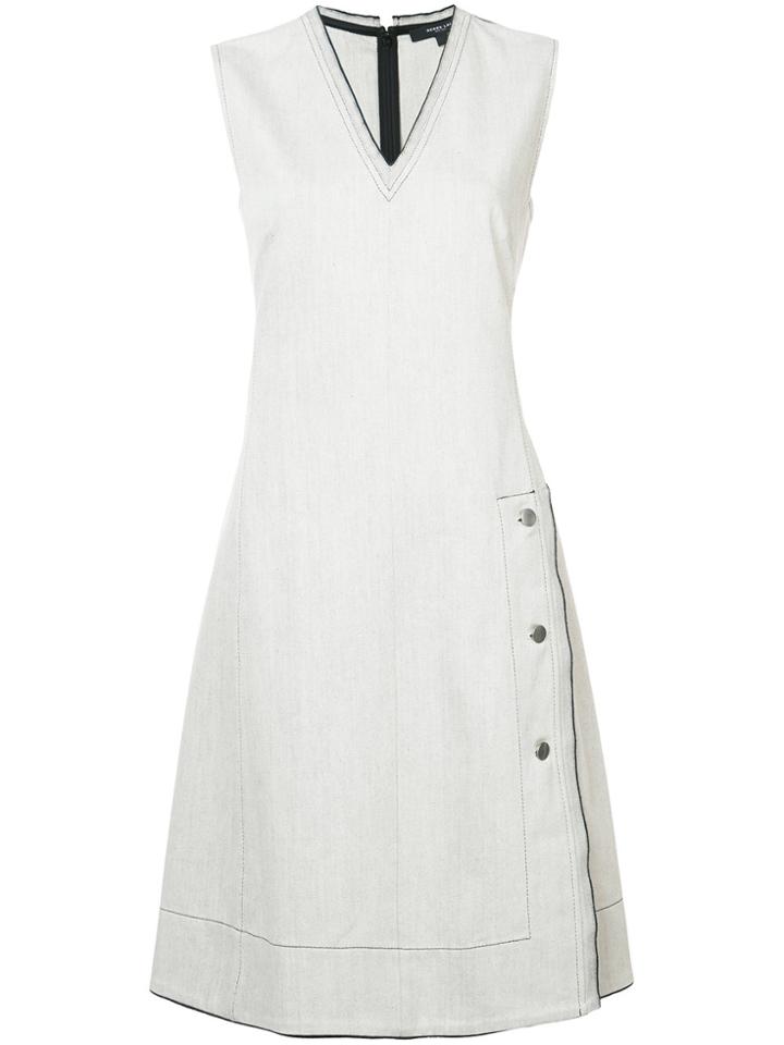 Derek Lam V-neck Colorblocked Dress - Black