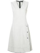 Derek Lam V-neck Colorblocked Dress - Black