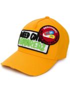 Dsquared2 Logo Patch Baseball Cap - Yellow