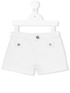 Chloé Kids - Braided Waistband Denim Shorts - Kids - Cotton/elastodiene - 10 Yrs, White