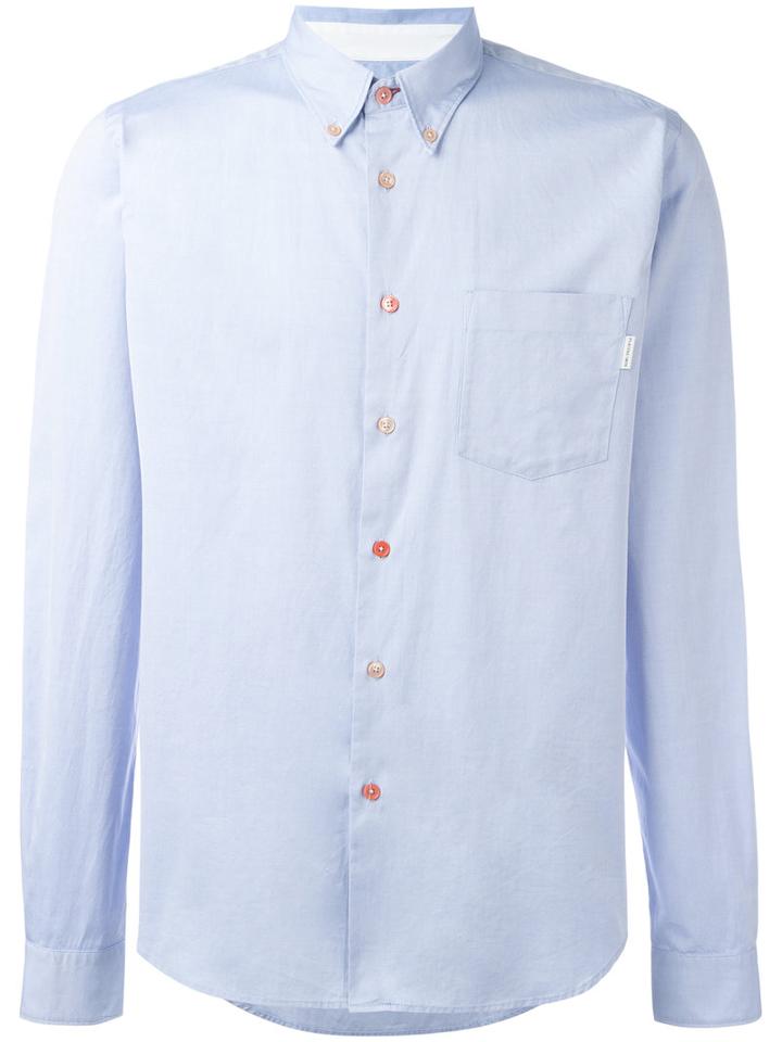 Ps By Paul Smith - Plain Shirt - Men - Cotton - M, Blue, Cotton