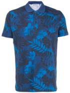 Dirk Bikkembergs Floral Short-sleeve Polo Shirt - Blue
