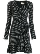 Michael Kors Collection Dotted Print Dress - Black