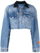 Heron Preston Vintage Wash Denim Jacket - Blue
