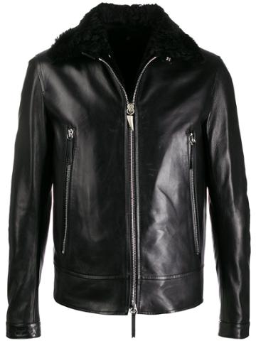 Giuseppe Zanotti Deven Leather Jacket - Black