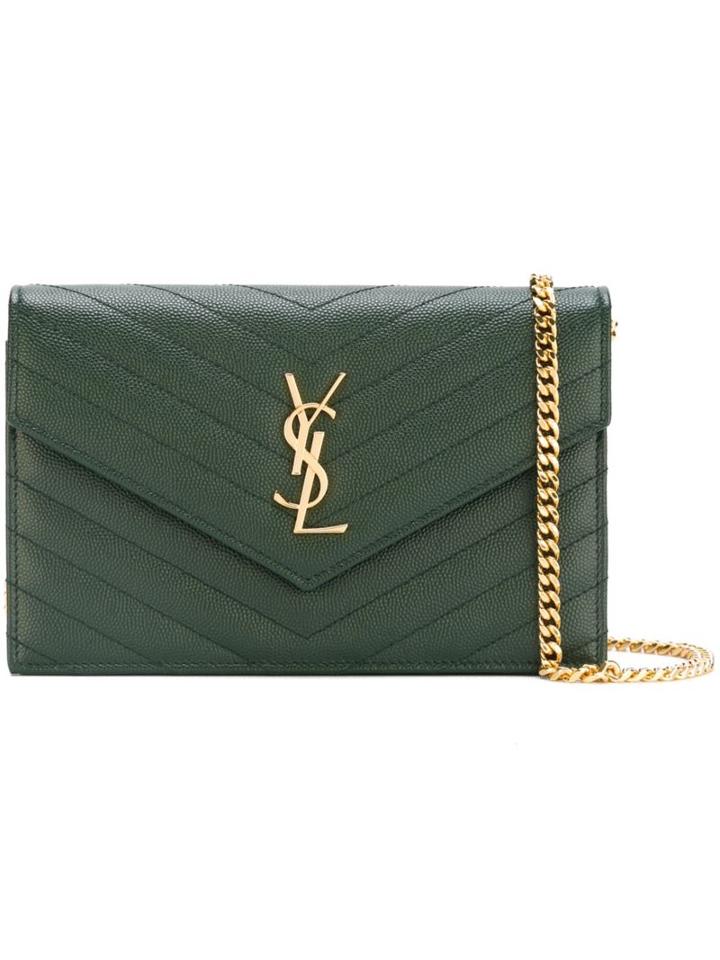 Saint Laurent 'monogram' Clutch, Women's, Green