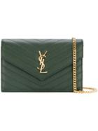 Saint Laurent 'monogram' Clutch, Women's, Green