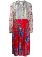 Semicouture Pattern Mix Dress - Red