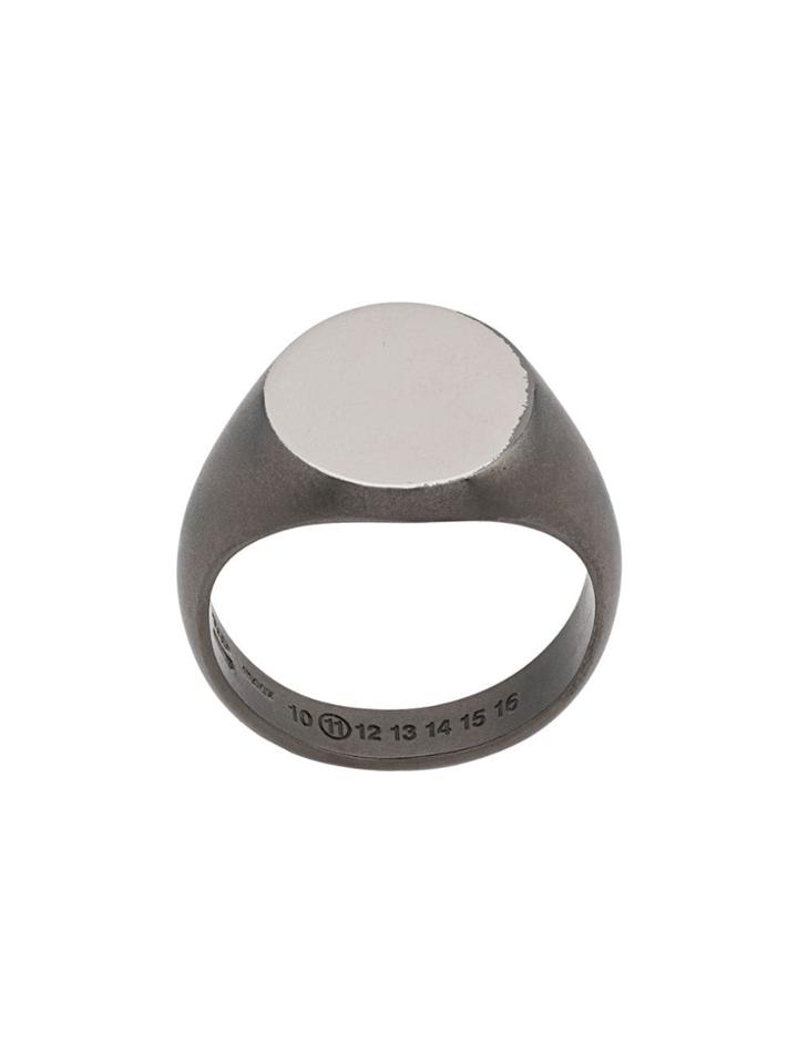 Maison Margiela Signet Engraved Ring - Silver