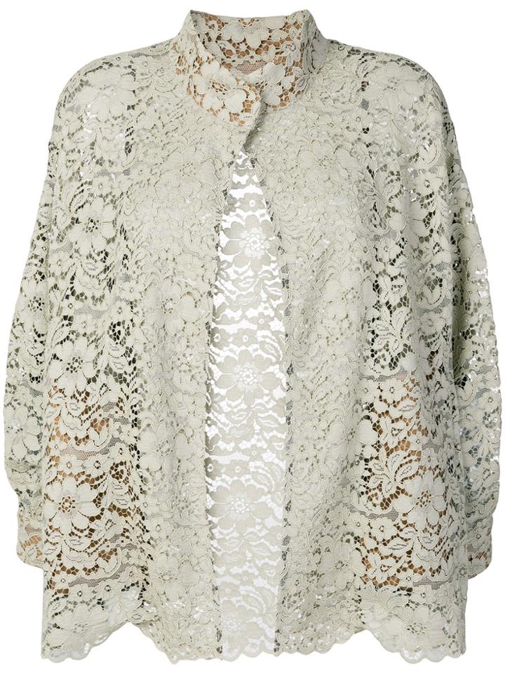 Antonio Marras Lace Band Collar Jacket - Green