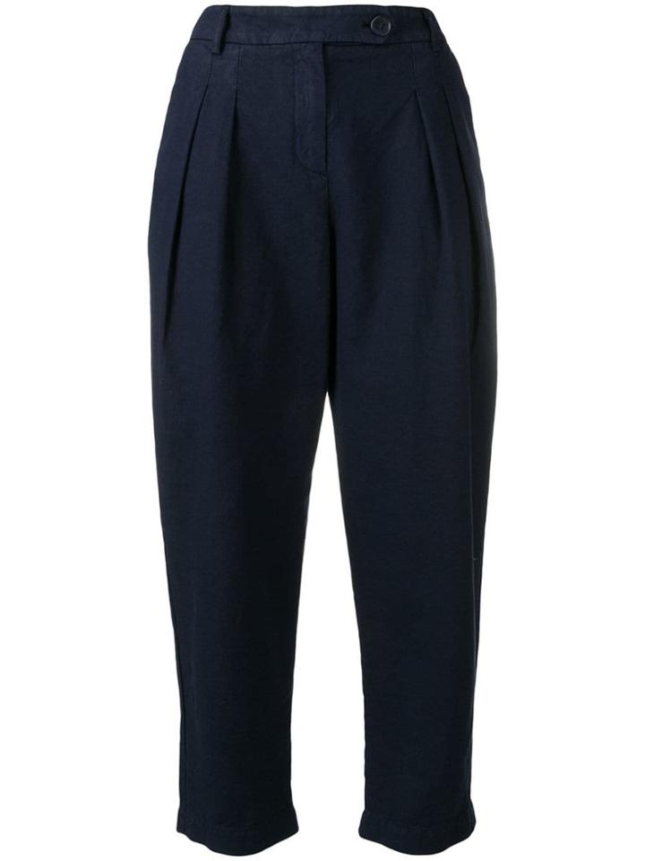 Ymc Cropped Tapered Trousers - Blue