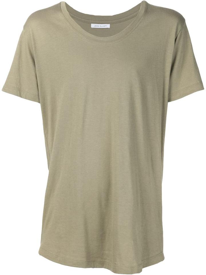 John Elliott Scoop Neck T-shirt, Men's, Size: S, Green, Supima Cotton/modal