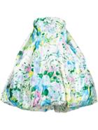 Richard Quinn Floral Strapless Dress - White