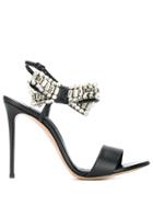 Casadei Bow-embellished Sandals - Black