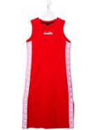 Diadora Junior Teen Logo Print Dress - Red