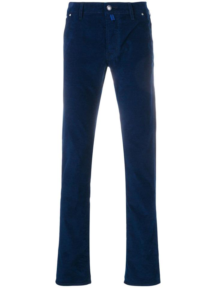 Jacob Cohen Handkerchief Velvet Trousers - Blue