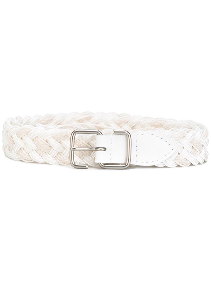 Issey Miyake Men Woven Belt - White