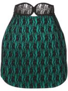 Christopher Kane Lace Bonded Mini Skirt - Green