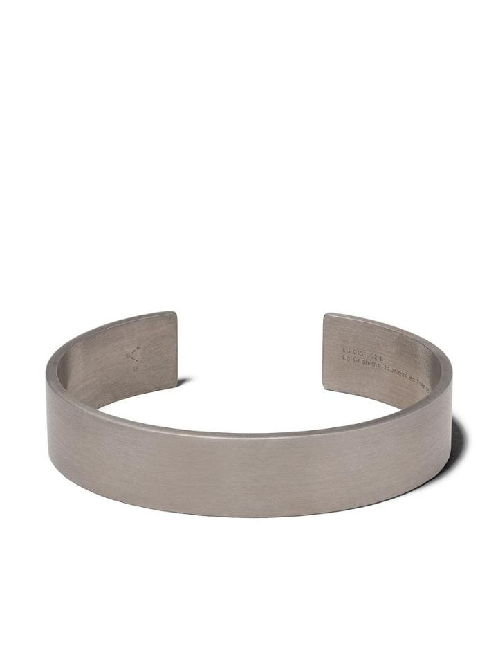 Le Gramme Le 41 Ribbon Bracelet - Black Silver