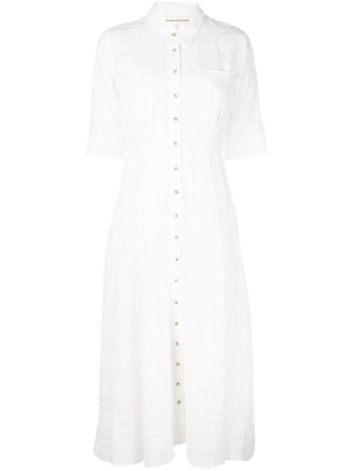 Mara Hoffman Long Shirt Dress - White