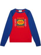 Gucci Cotton Jersey Sweatshirt With Gucci Logo - Red