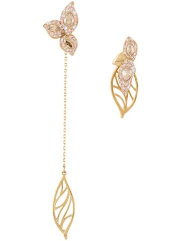 Atelier Swarovski Graceful Bloom Mismatched Earrings - Gold